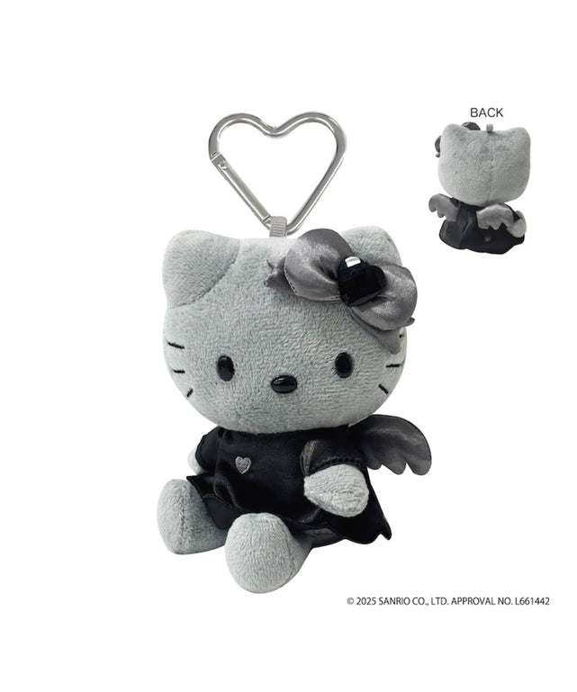 ハローキティエンジェルマスコットキーホルダー/グレー