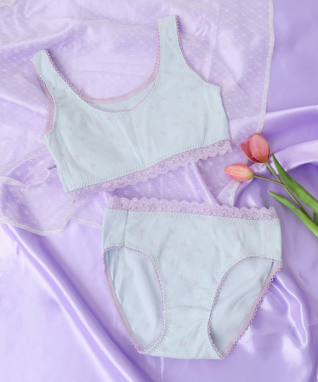 Liliane Ciel リボンドット/サックス