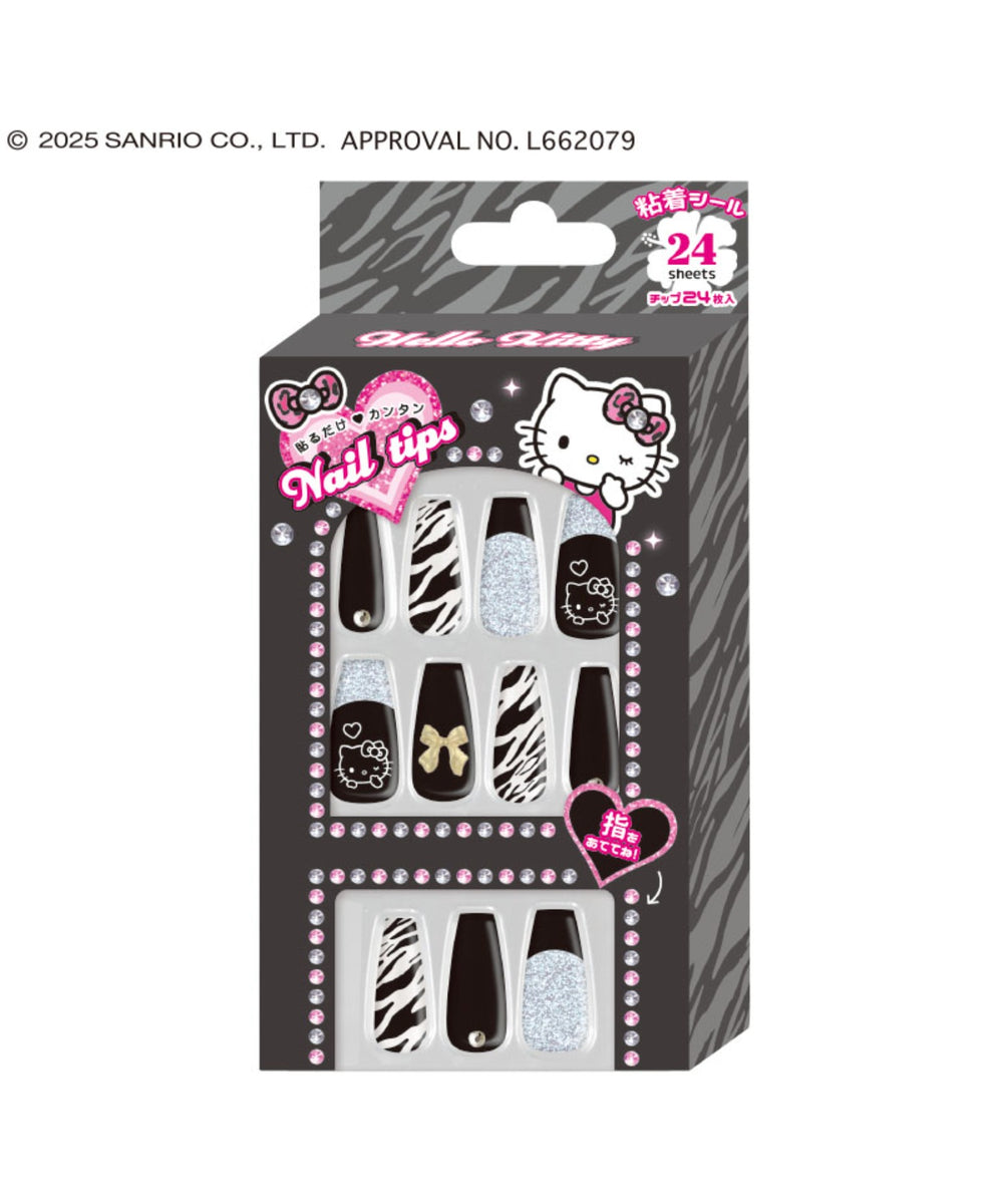 柄4：ハローキティ(ゼブラ柄ブラック)