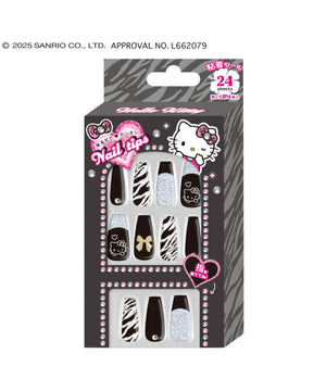 柄4：ハローキティ(ゼブラ柄ブラック)