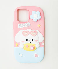 スピンフラワードッグiphoneケース