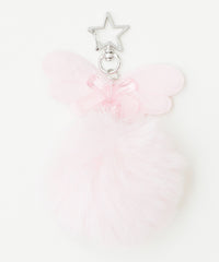 ファーぽんぽんエンジェルキーホルダー