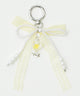 レースダブルリボンキーホルダー/イエロー
