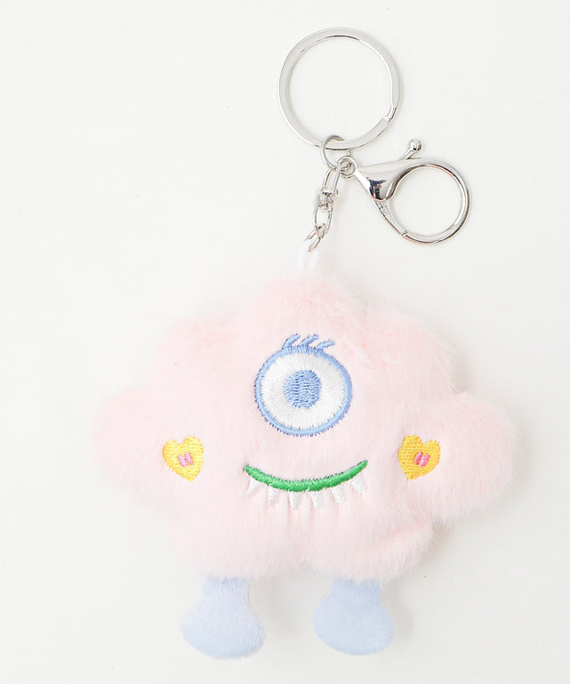 ぱっちりオメメモンスターぬいぐるみキーホルダー/ピンク