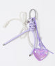 クリアハートセットキーホルダー/パープル