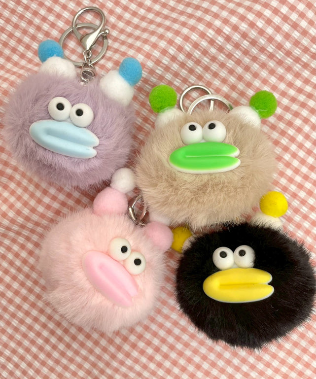 ぽんぽんモンスターぬいぐるみキーホルダー