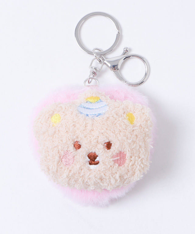 もこもこくまちゃんぬいぐるみミラーキーホルダー/柄1