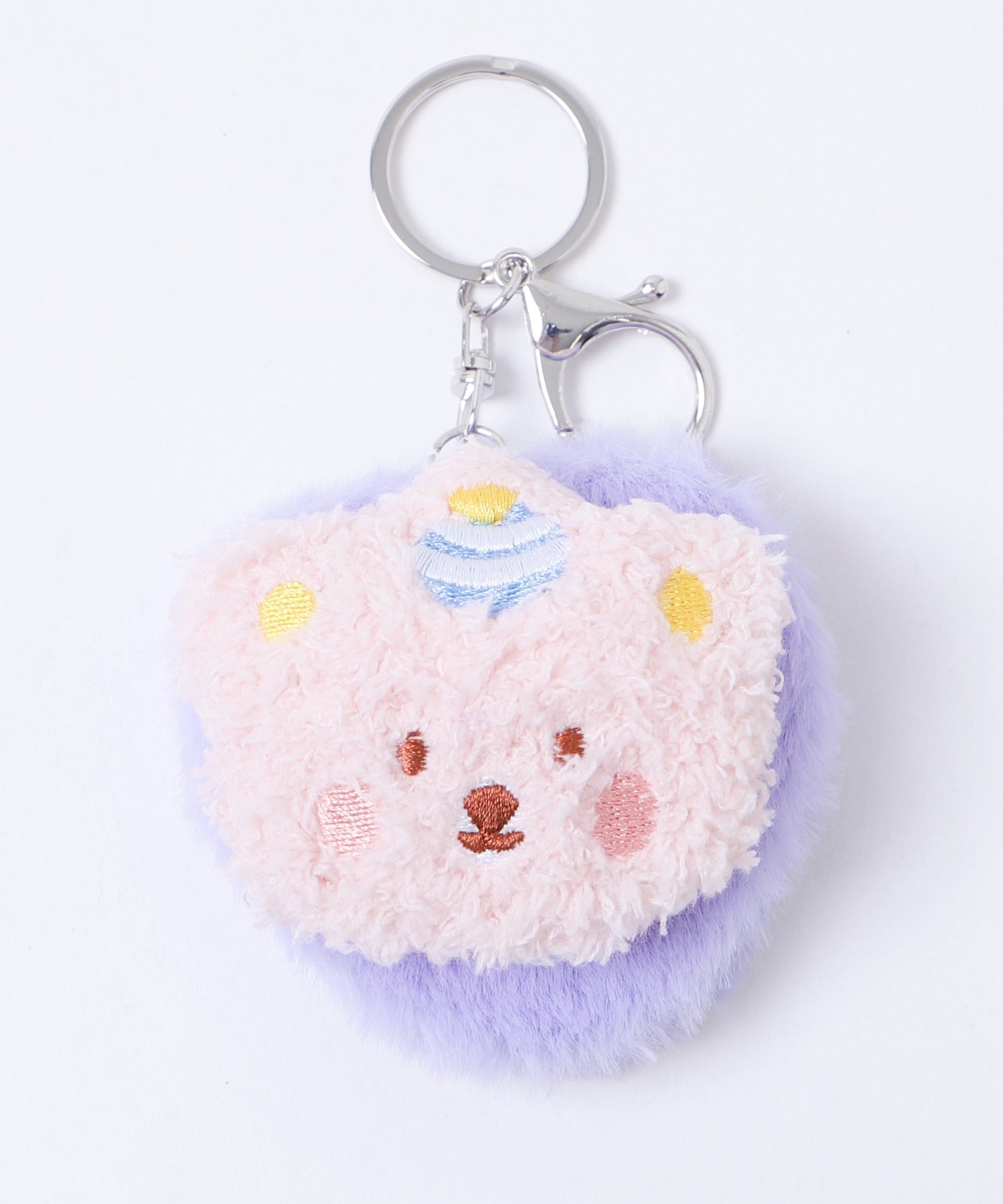 もこもこくまちゃんぬいぐるみミラーキーホルダー｜WEGO（ウィゴー