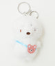 ちびあにまるぬいぐるみキーホルダー/ホワイト