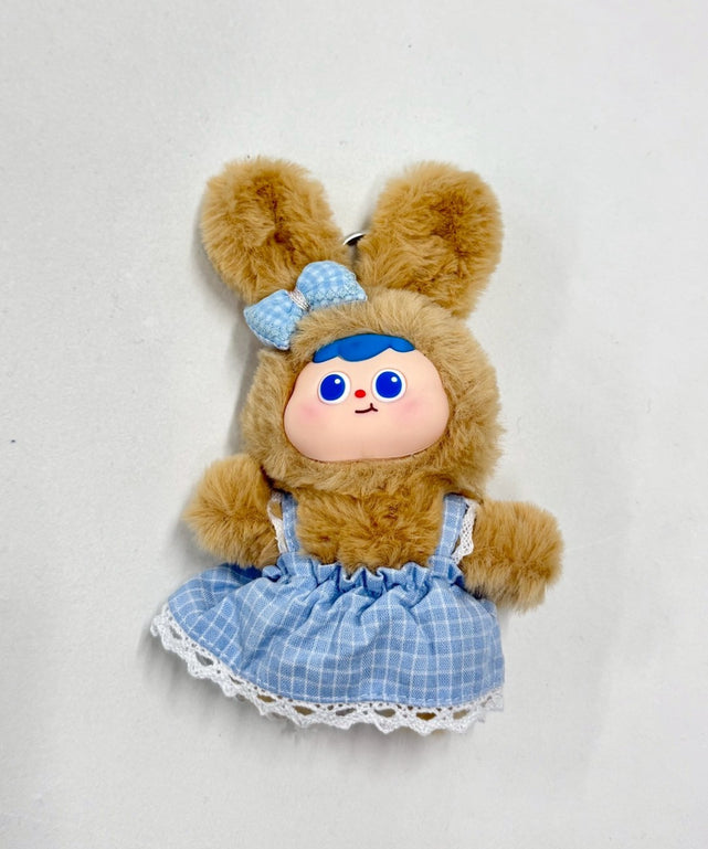 ぷっくりメロメロうさちゃんぬいぐるみキーホルダー/ブラウン