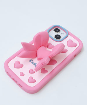 ハートリボンiphoneケース