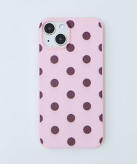 ドットiphoneケース（ピンク）