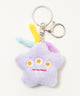 パステルスターモンスターぬいぐるみキーホルダー/パープル