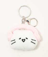 ヘッドホンねこぬいぐるみキーホルダー