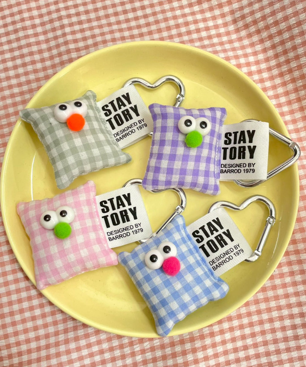 ギンガムスクエアモンスターキーホルダー