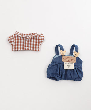 ぬいデニムオーバーオールセット10cm