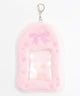 ふわもこお守りカードホルダーキーホルダー/ピンク