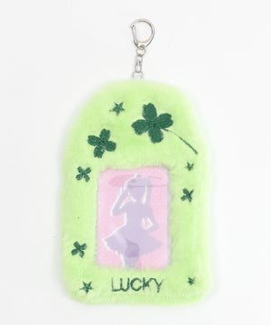 ふわもこお守りカードホルダーキーホルダー