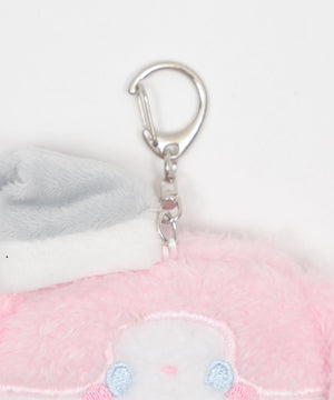 ふわもこスノーカードホルダーキーホルダー