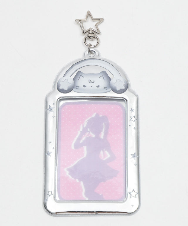 メタリックカードホルダーキーホルダー