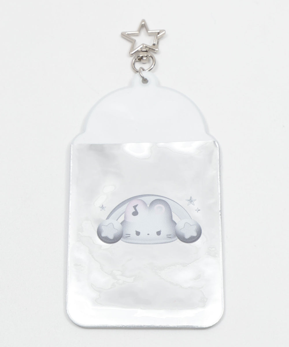 メタリックカードホルダーキーホルダー