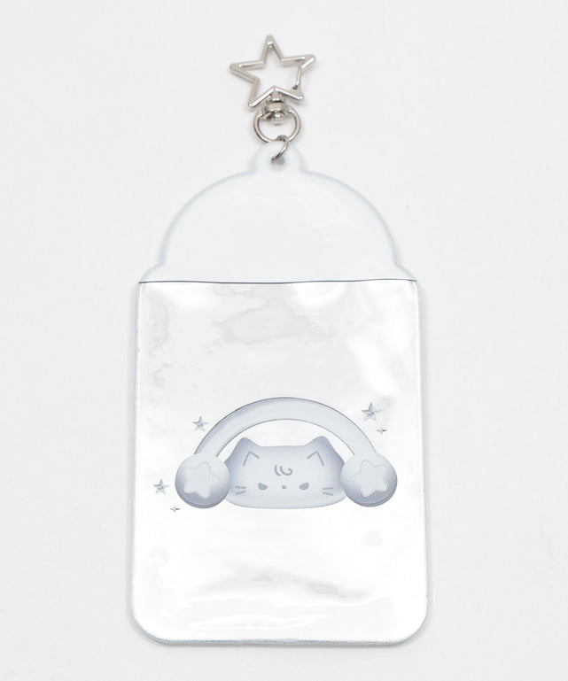 メタリックカードホルダーキーホルダー