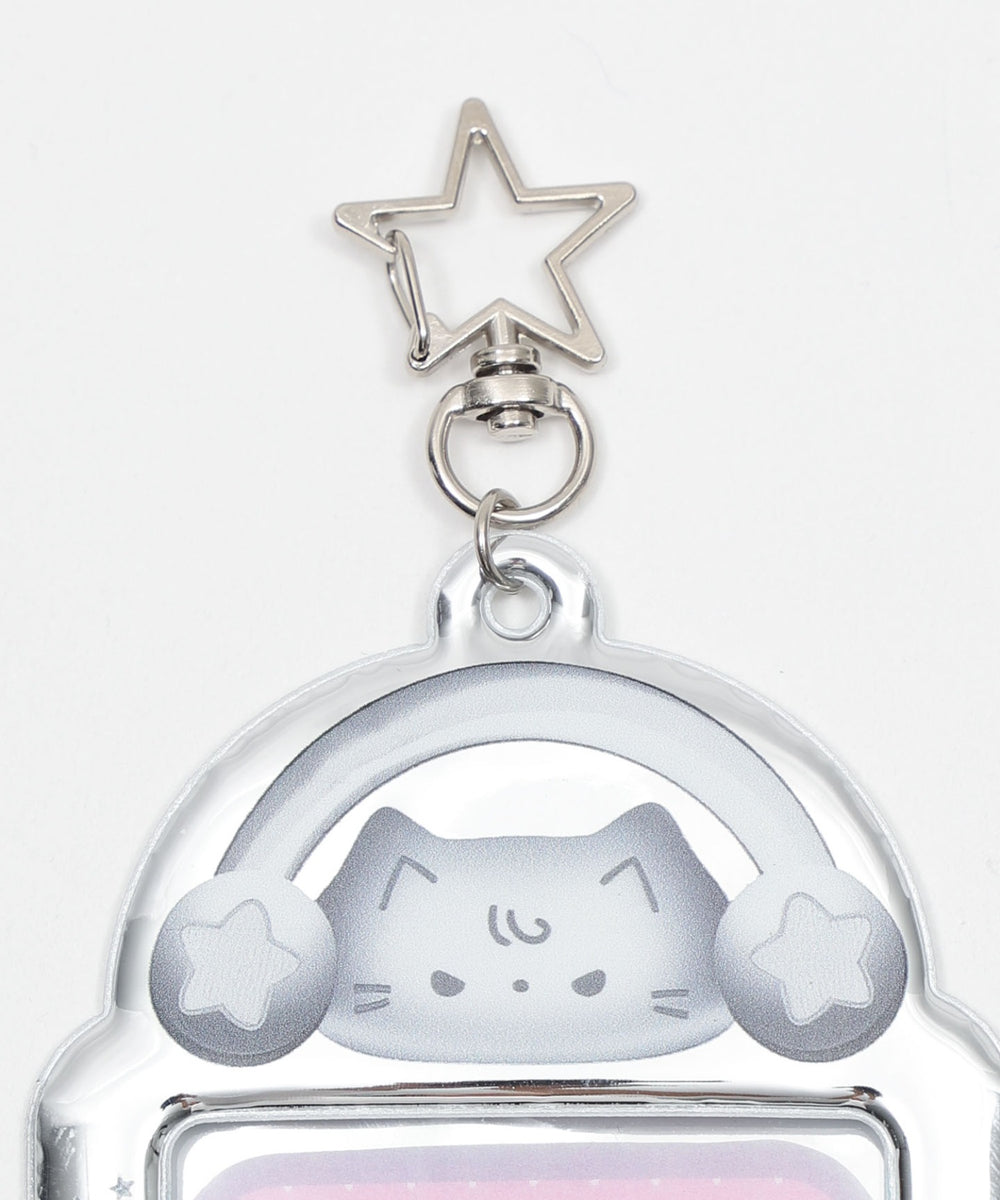 メタリックカードホルダーキーホルダー