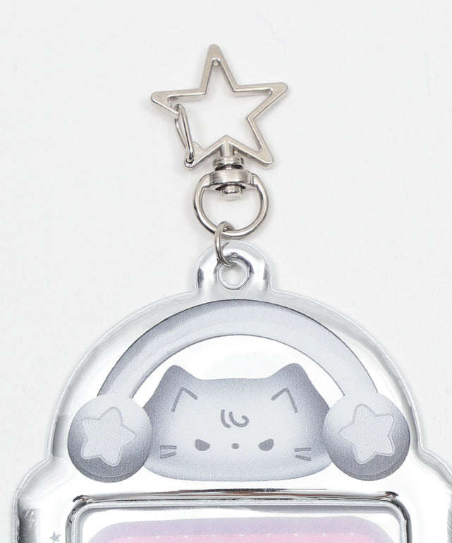 メタリックカードホルダーキーホルダー