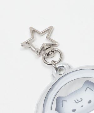 メタリックカードホルダーキーホルダー