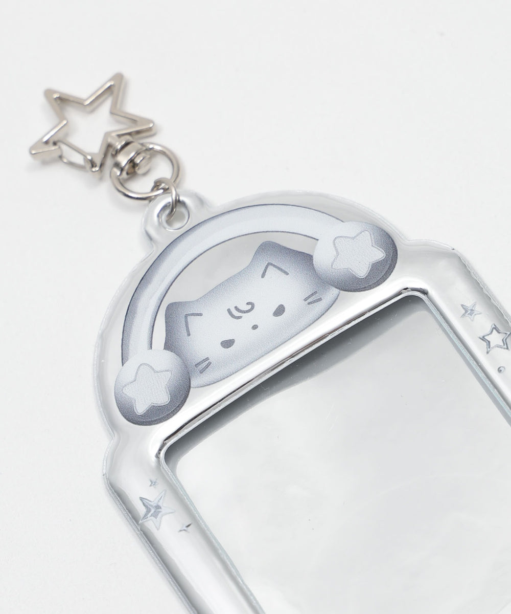 メタリックカードホルダーキーホルダー