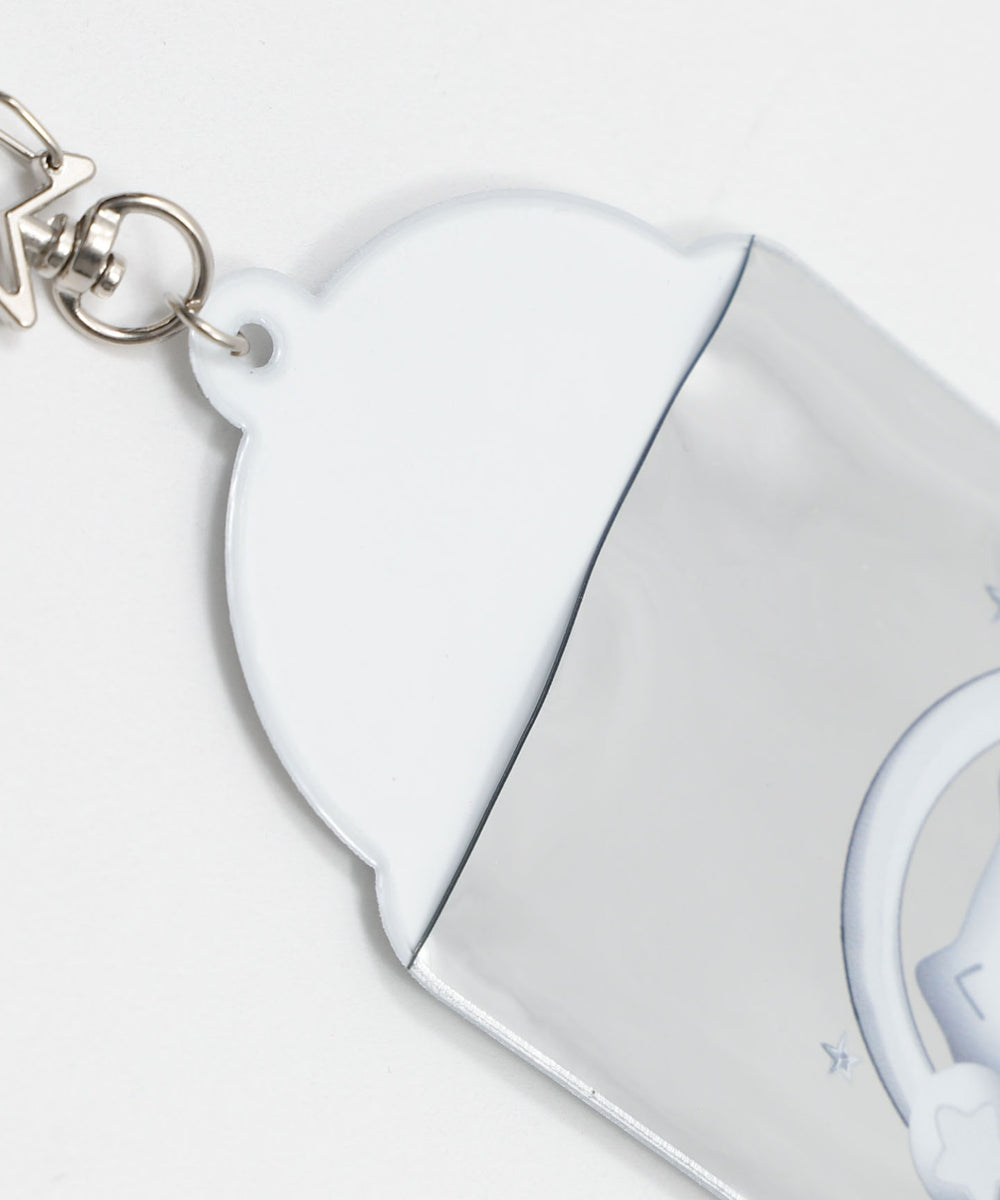 メタリックカードホルダーキーホルダー