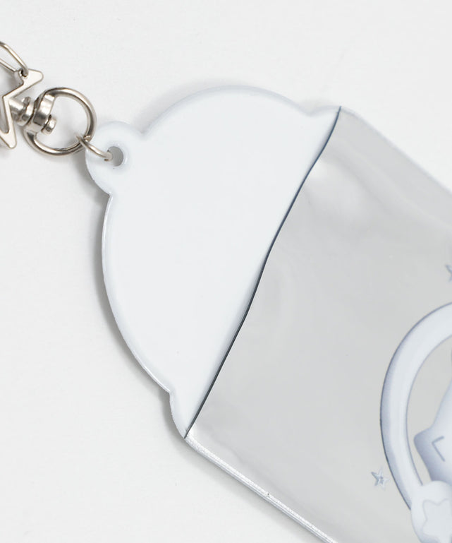 メタリックカードホルダーキーホルダー