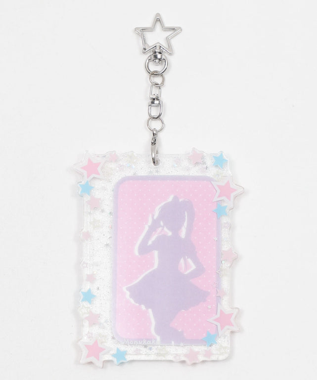 キラキラスターカードホルダーキーホルダー