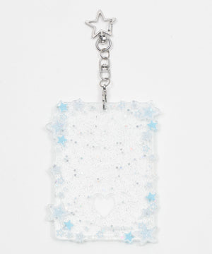 キラキラスターカードホルダーキーホルダー