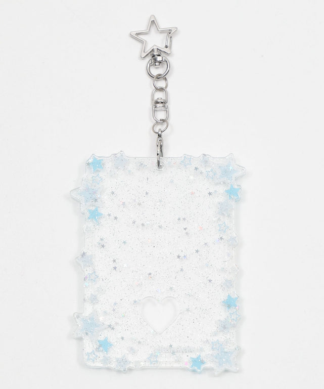 キラキラスターカードホルダーキーホルダー