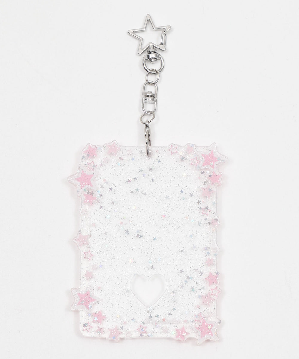 キラキラスターカードホルダーキーホルダー