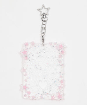 キラキラスターカードホルダーキーホルダー