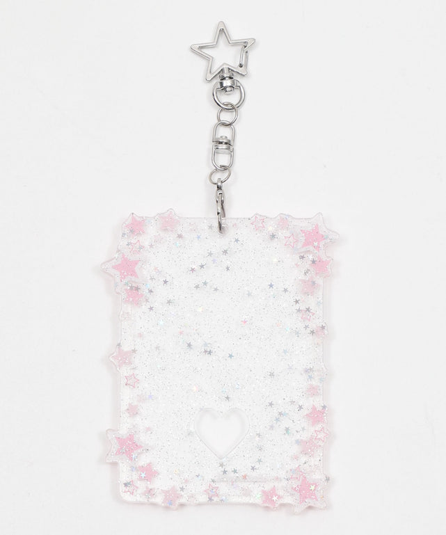 キラキラスターカードホルダーキーホルダー