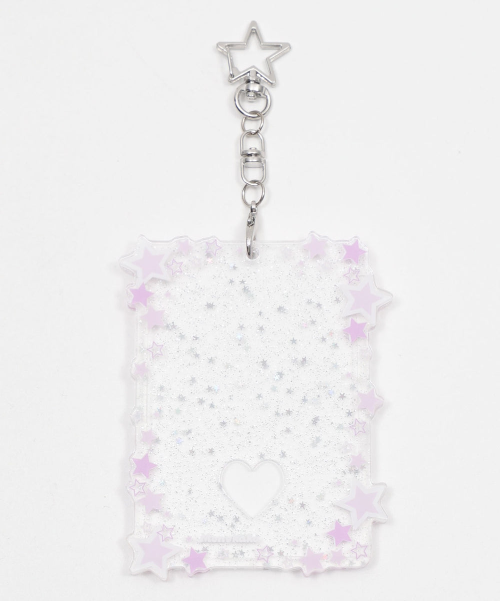 キラキラスターカードホルダーキーホルダー