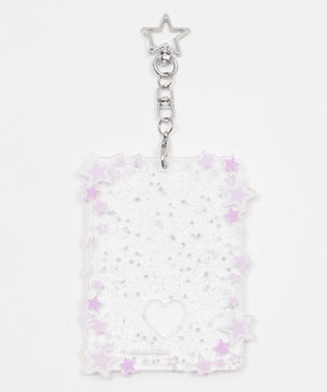 キラキラスターカードホルダーキーホルダー