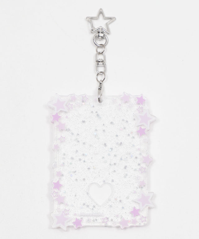 キラキラスターカードホルダーキーホルダー