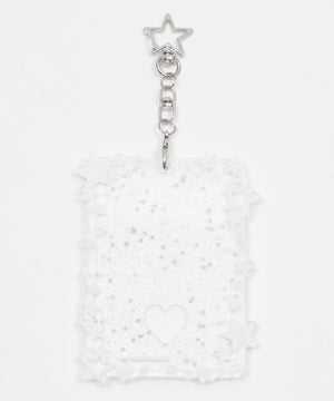 キラキラスターカードホルダーキーホルダー