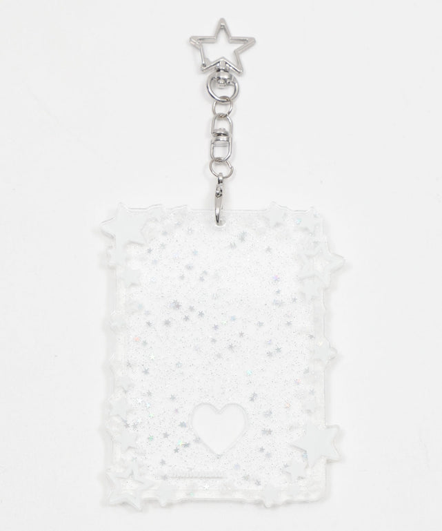 キラキラスターカードホルダーキーホルダー
