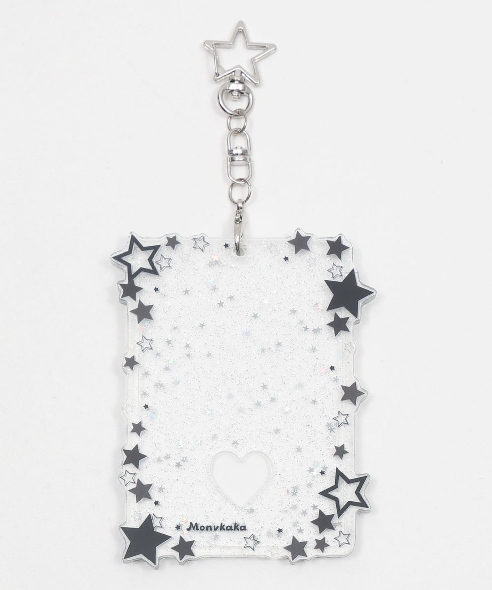 キラキラスターカードホルダーキーホルダー