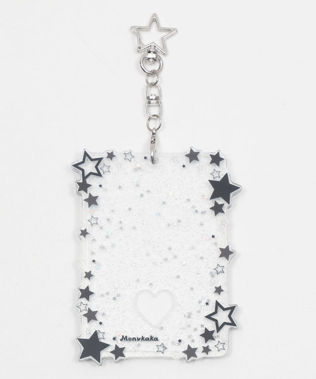 キラキラスターカードホルダーキーホルダー