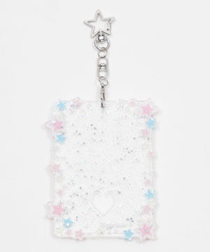 キラキラスターカードホルダーキーホルダー