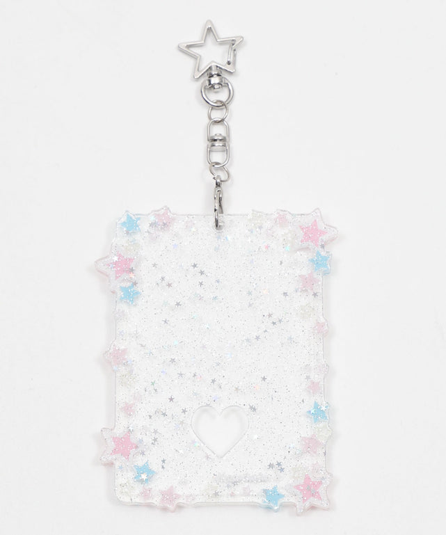 キラキラスターカードホルダーキーホルダー