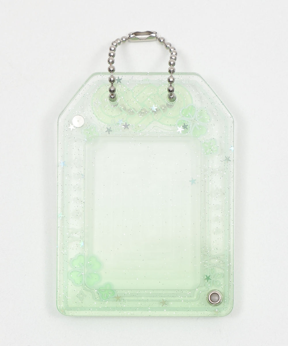 クリアお守りIDフォトケースキーホルダー