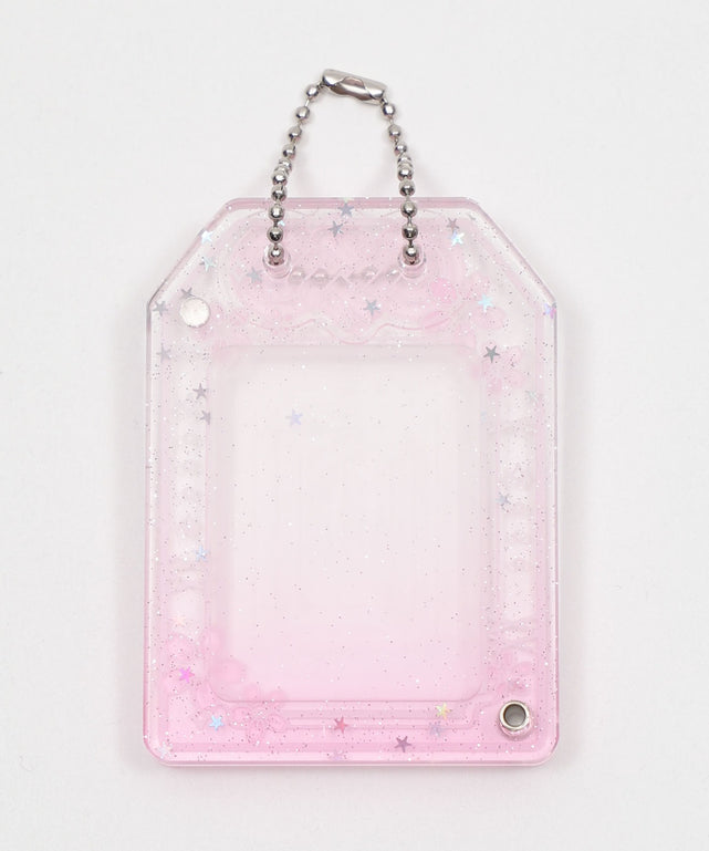 クリアお守りIDフォトケースキーホルダー