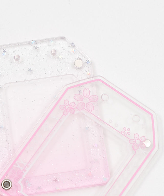 クリアお守りIDフォトケースキーホルダー